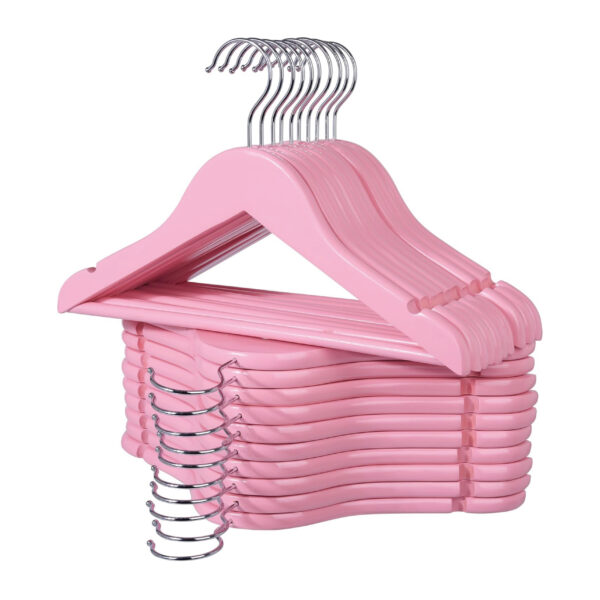 Ganchos de Madera para Niños (Rosa)